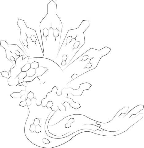 Zygarde in percent form coloring page free printable coloring pages