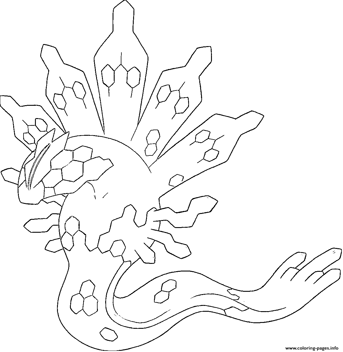 Zygarde xy pokemon legendary generation coloring page printable