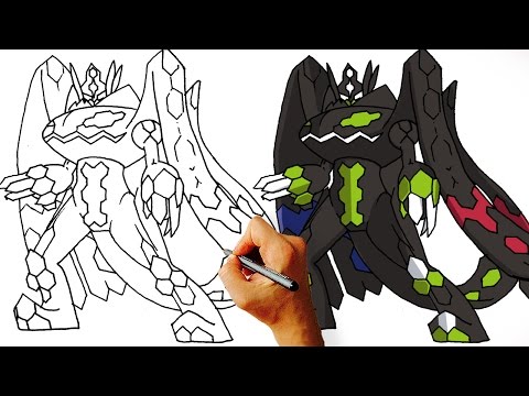 How to draw zygarde perfect for pokeon step by step art lesson