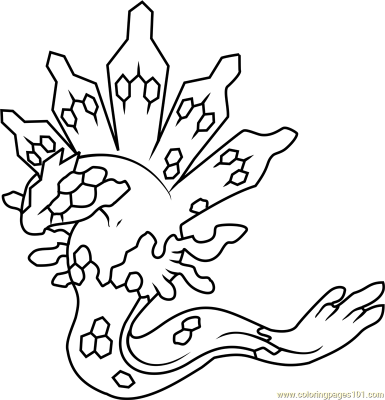 Zygarde pokemon coloring page for kids