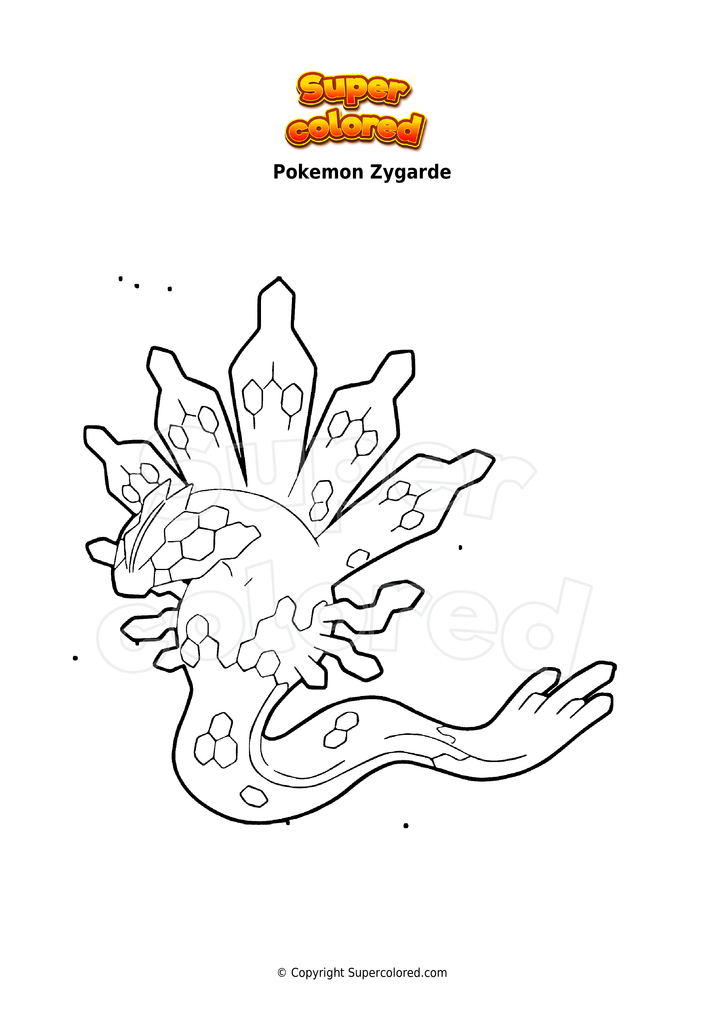 Coloriage pokemon zygarde