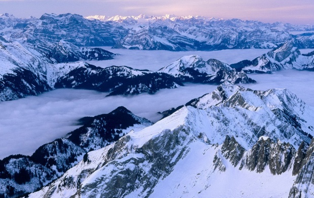 Alps In Fog Switzerland Wallpapers