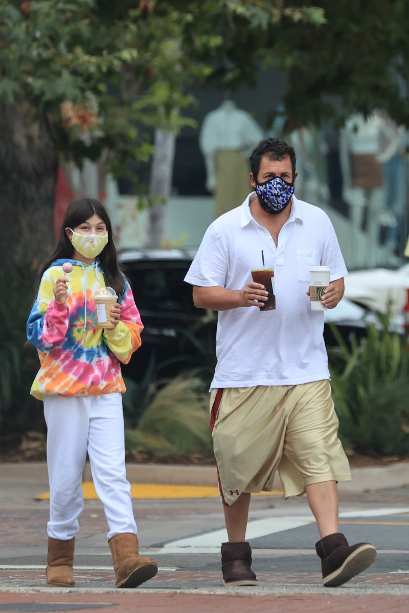 adam Sandler And Daughter Sunny Grab Coffee In Rare Public Outing