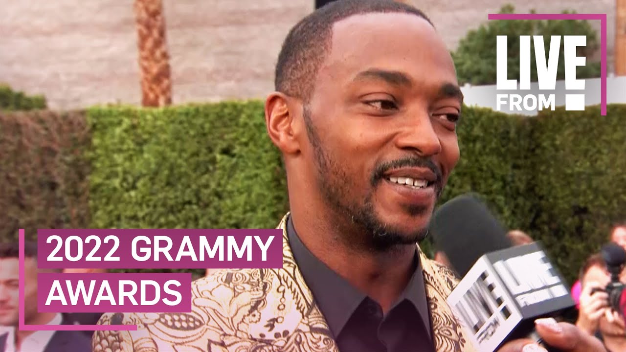 anthony Mackie Teases Black Panther 2 At Grammys 2022 E Red Carpet  Award Shows Youtube