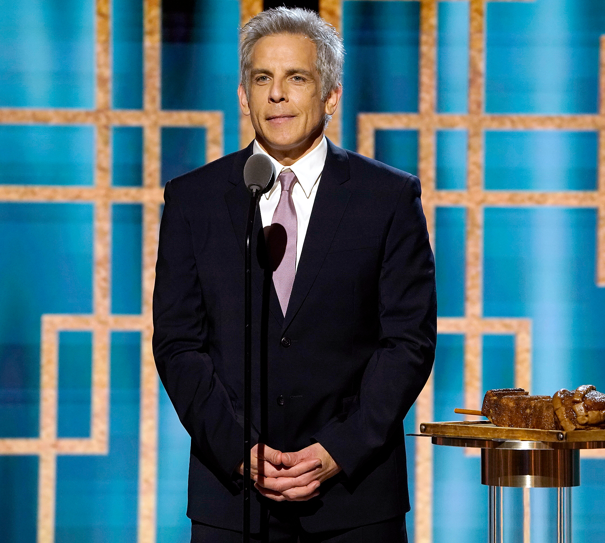 golden Globes 2021 Ben Stiller Rocks Gray Hair Jokes He Dyed It