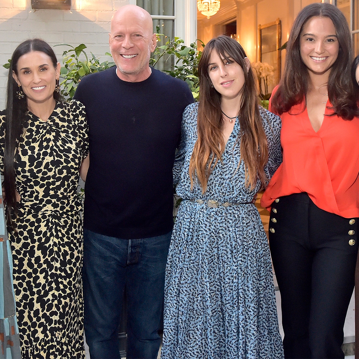 demi Moore Emma Heming And All The Family Supporting Bruce Willis E Online Ca