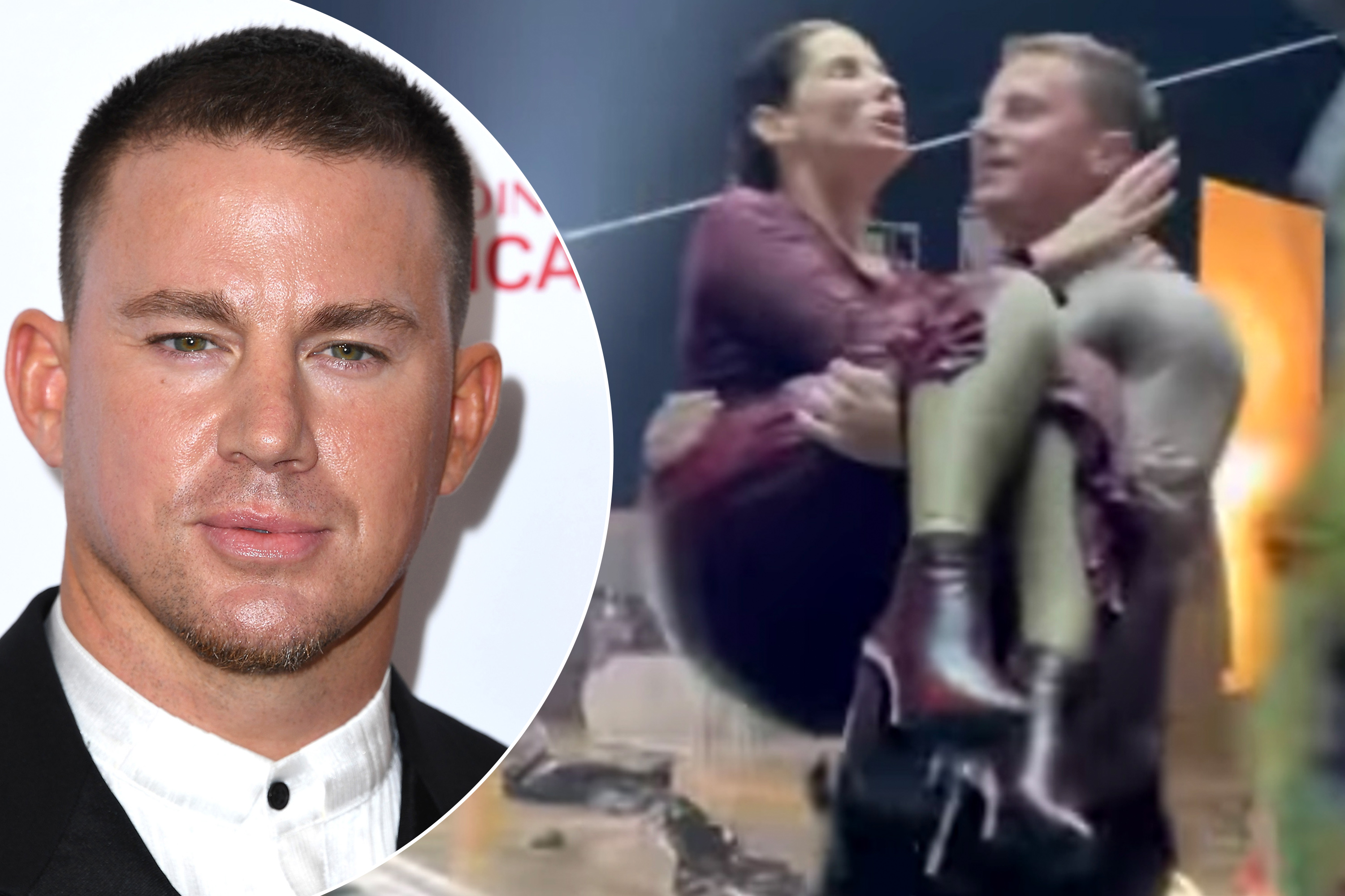 channing Tatum Pranks Sandra Bullock With Pool Plunge On Set