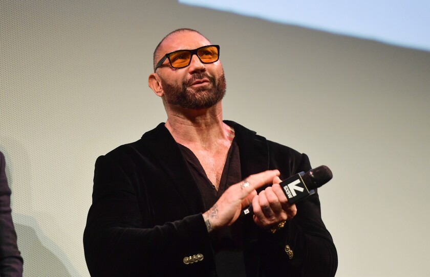 dave Bautista On The Heartbreak That Kept Him From Celebrating James Gunns Return To Guardians Of The Galaxy 3 Los Angeles Times