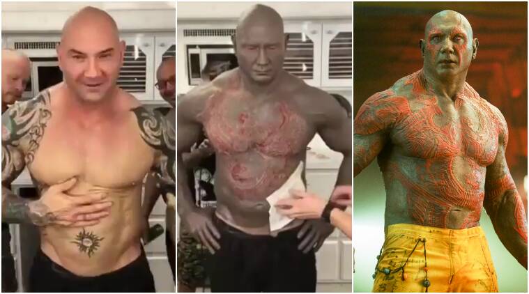 guardians Of The Galaxy Vol 2 Actor Dave Bautistas Transformation To Drax Will Shock You Watch Video Entertainment Newsthe Indian Express