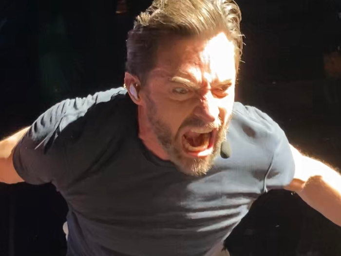 hugh Jackman Roars Like Wolverine Into Fans Phone In Concert Video