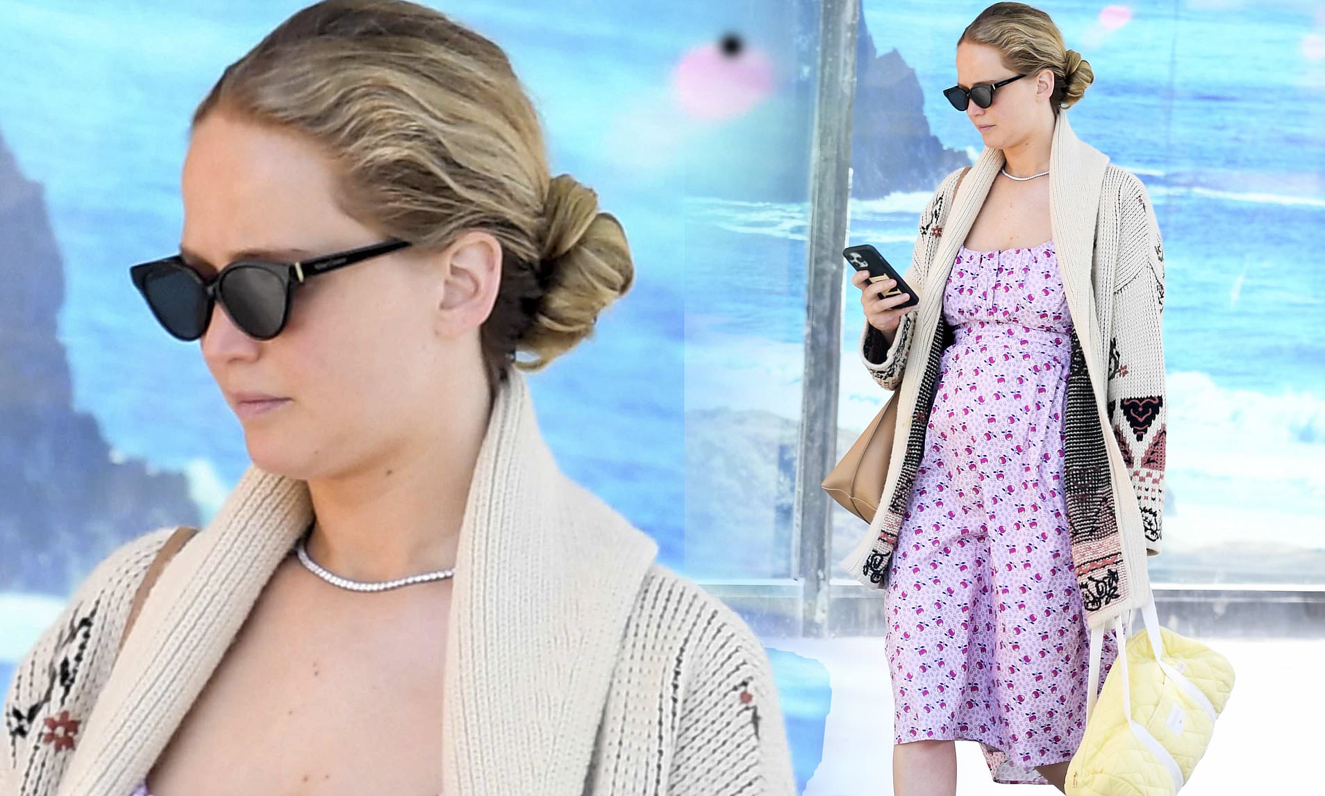 jennifer Lawrence Lights Up The Day With A Vibrant Sun Dress After A Spa Session In Los Angeles Daily Mail Online