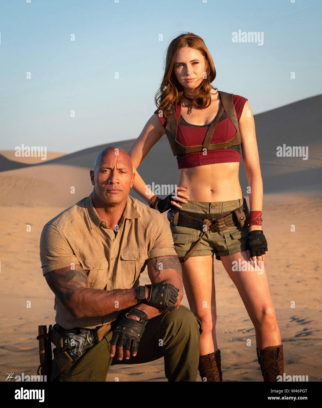 dwayne Johnson And Karen Gillan In Jumanji The Next Level 2019 Directed By Jake Kasdan Credit Sony Pictures Album Stock Photo Alamy