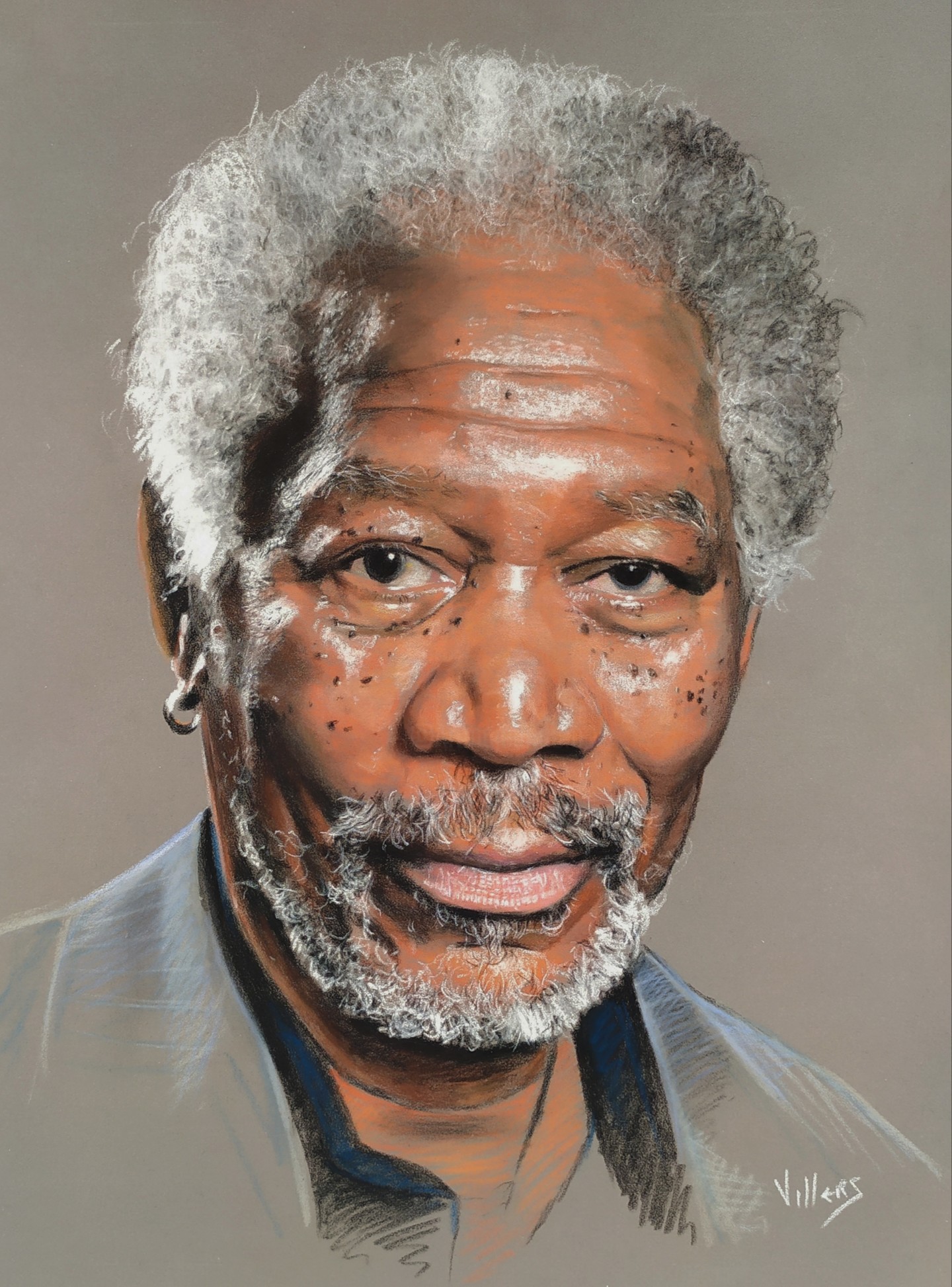 morgan Freeman Drawing By Thierry Villers Artmajeur