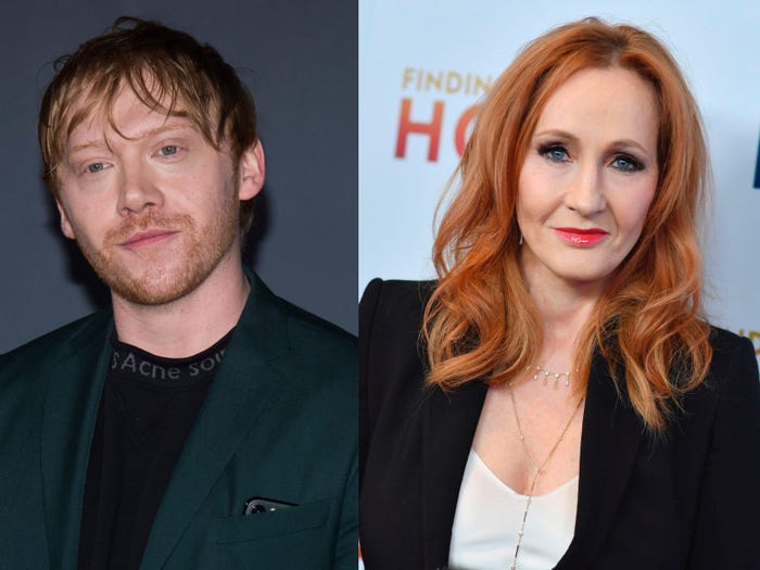 rupert Grint Says Jk Rowling Is Still His Auntie But Doesnt Agree With Her Views