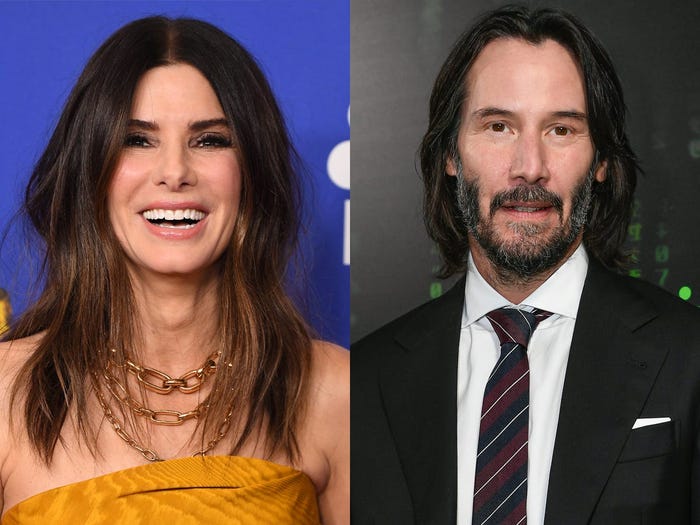 sandra Bullock Jokes That She Cleans Keanu Reeves House Weekly