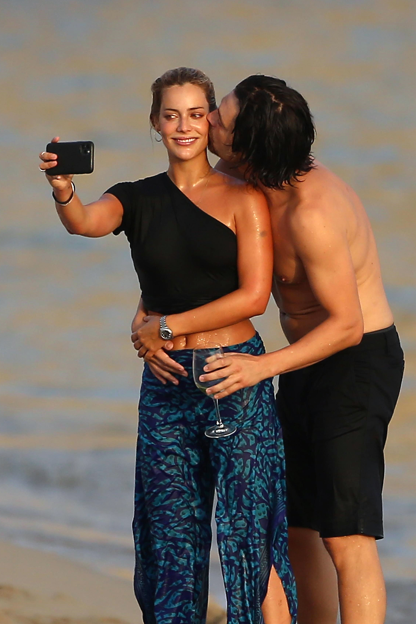 sebastian Stan Alejandra Onieva Splash Around In Ibiza