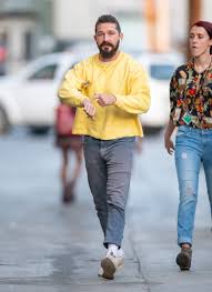 shia Leboeufs Cropped Sweatshirt Is Effortless Winter Style