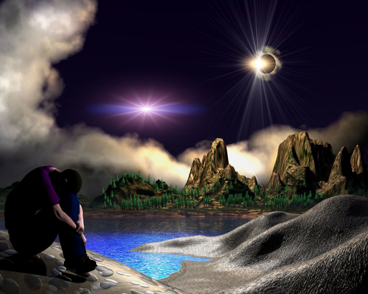 3D Alone Boy Wallpapers - 1280x1024 - 336648