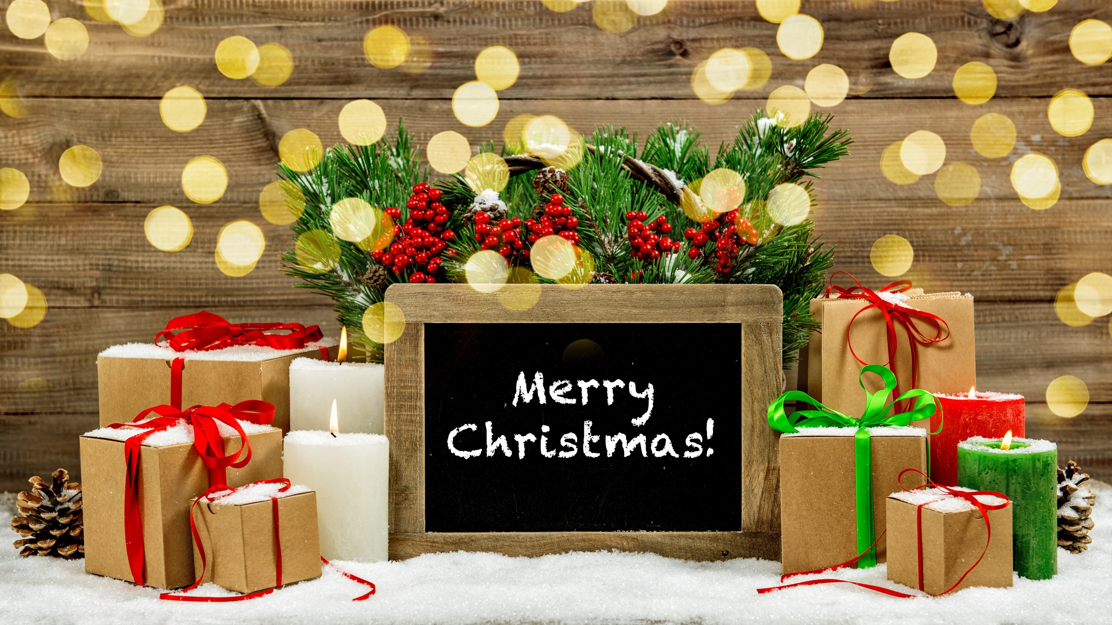 Merry Christmas Gifts Decoration Wallpapers - 3840x2160 - 2819749