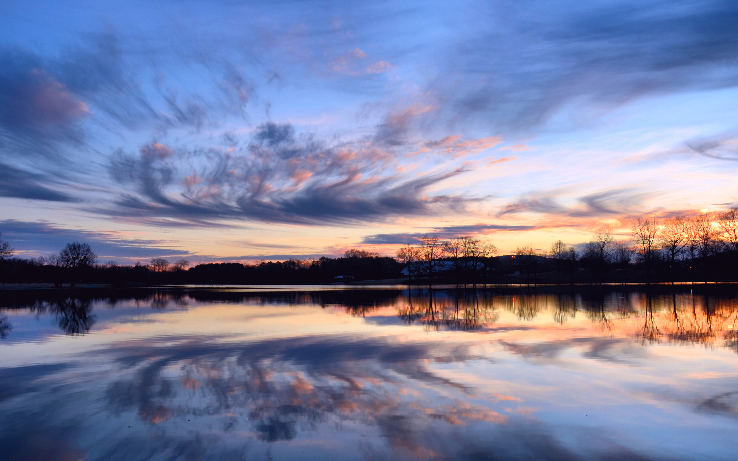 Evening Sky Clouds Reflection Wallpapers 2560x1600